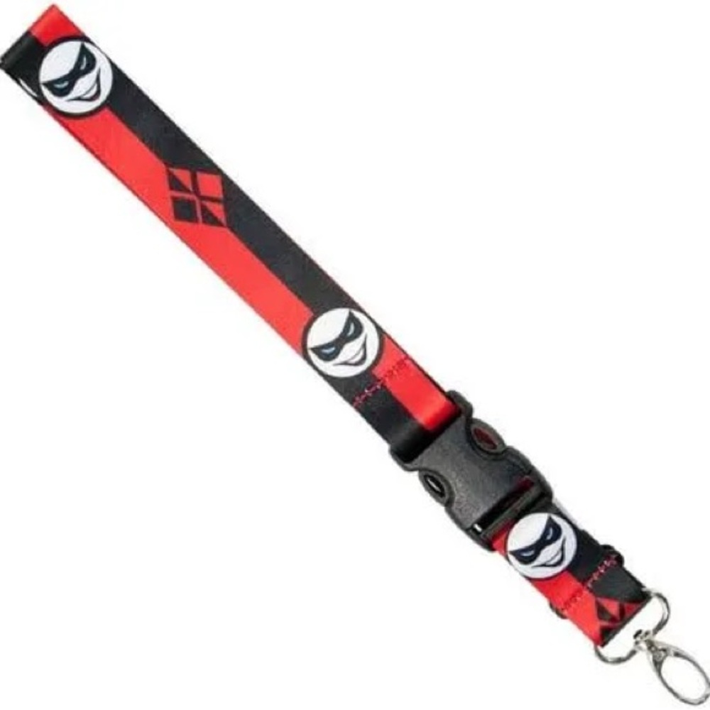 Harley Quinn Design Red and Black Lanyard